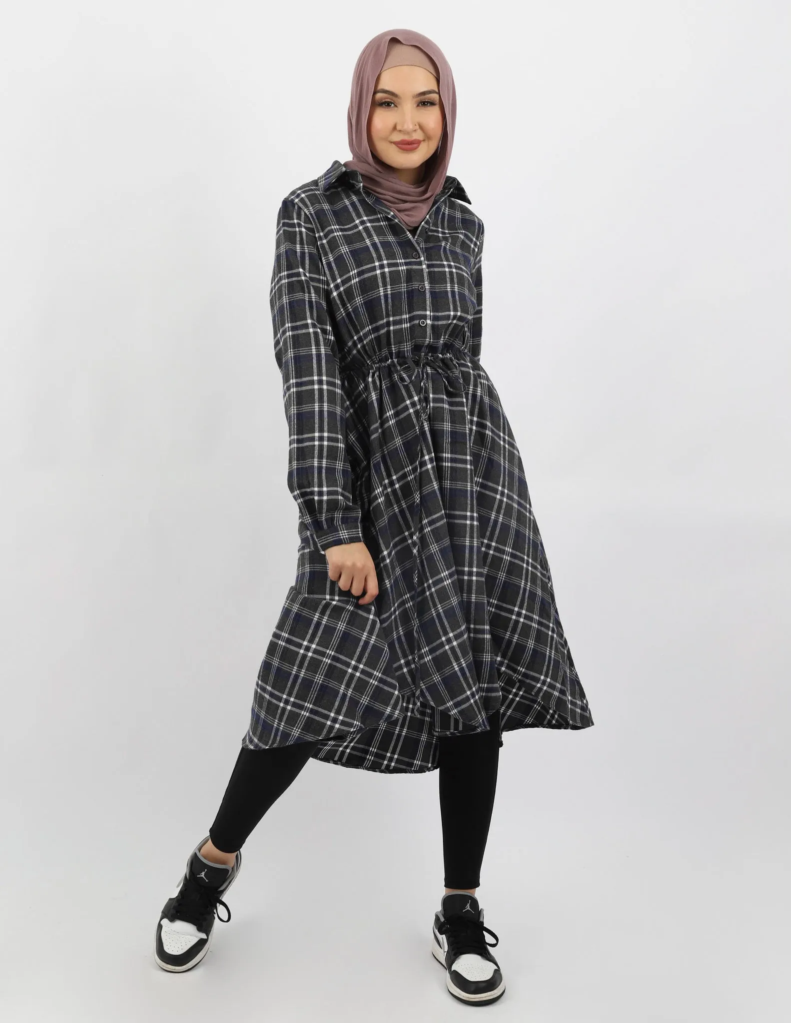 Milla Check Shirt Dress