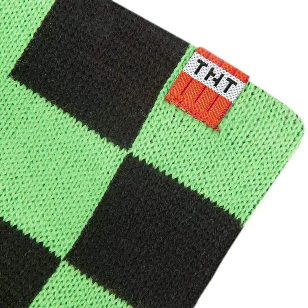 Minecraft Creeper 40 Inch Green & Black Checkered Scarf