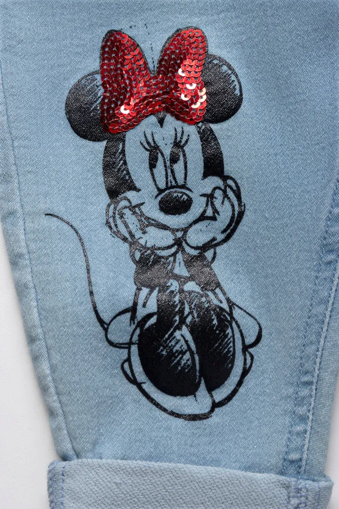 Minnie Mouse Paperbag Denim Jeans Blue