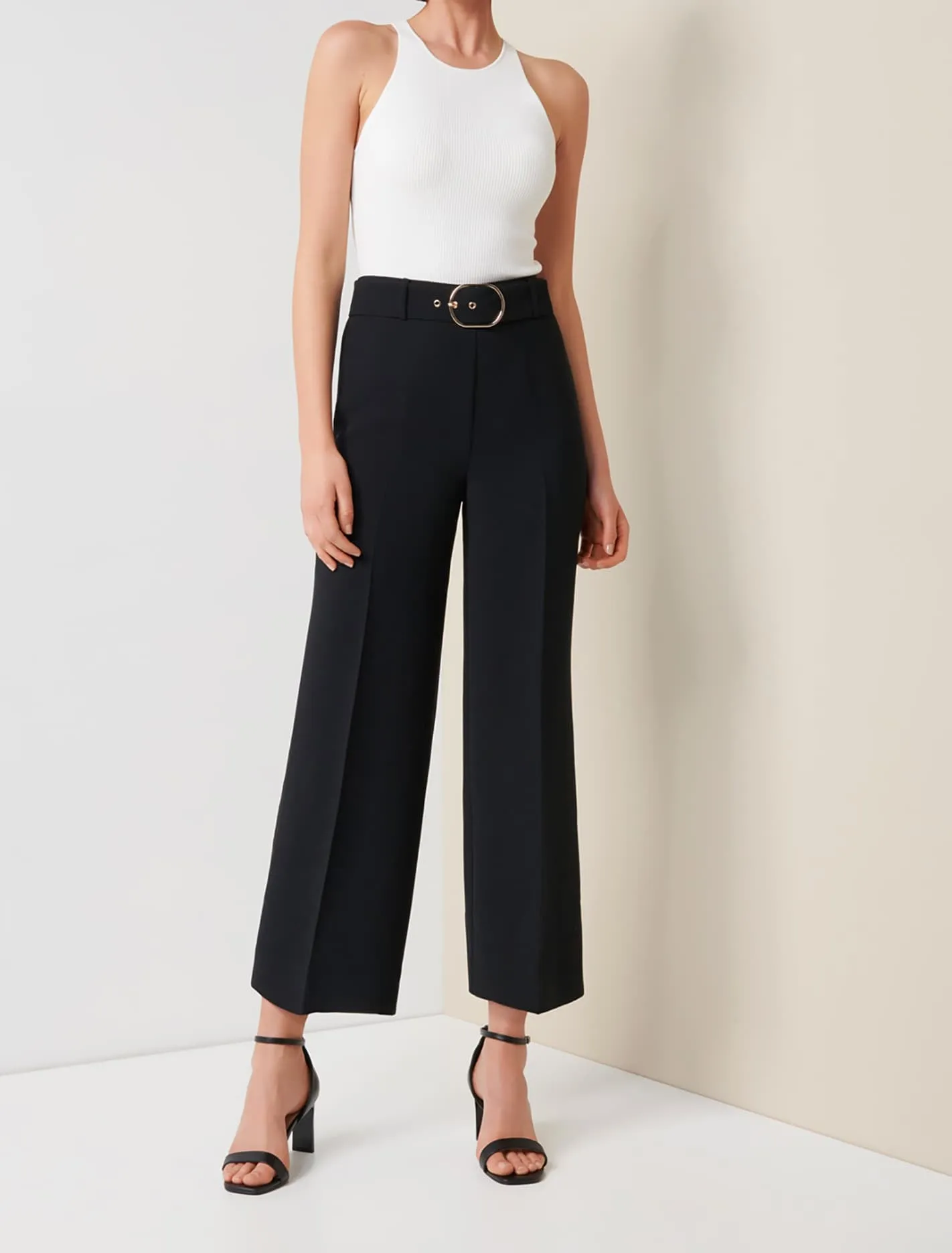 Nadine Petite Belted Culotte Pants