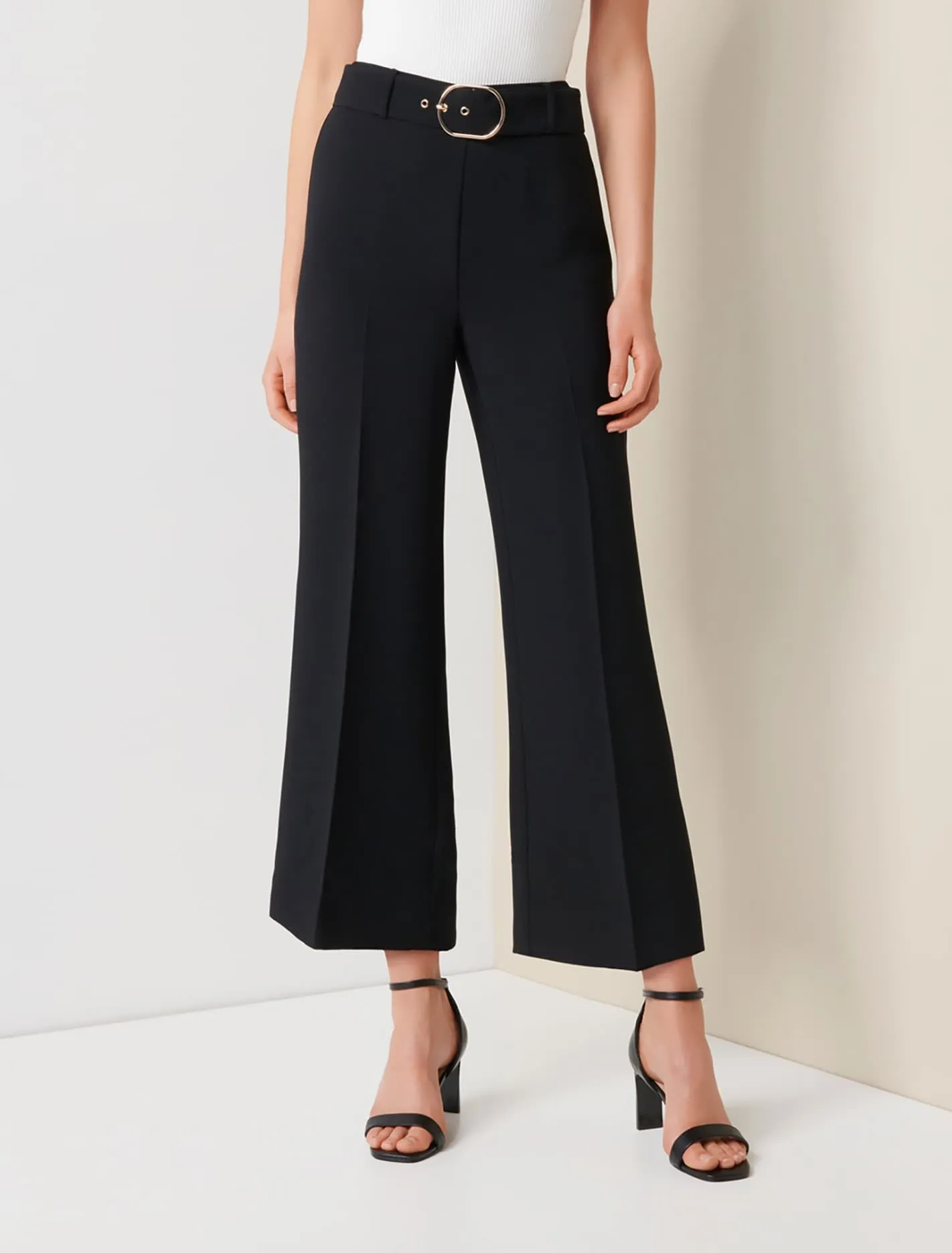 Nadine Petite Belted Culotte Pants