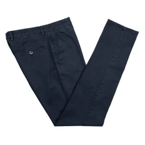 Navy Stretch Cotton Twill Chinos