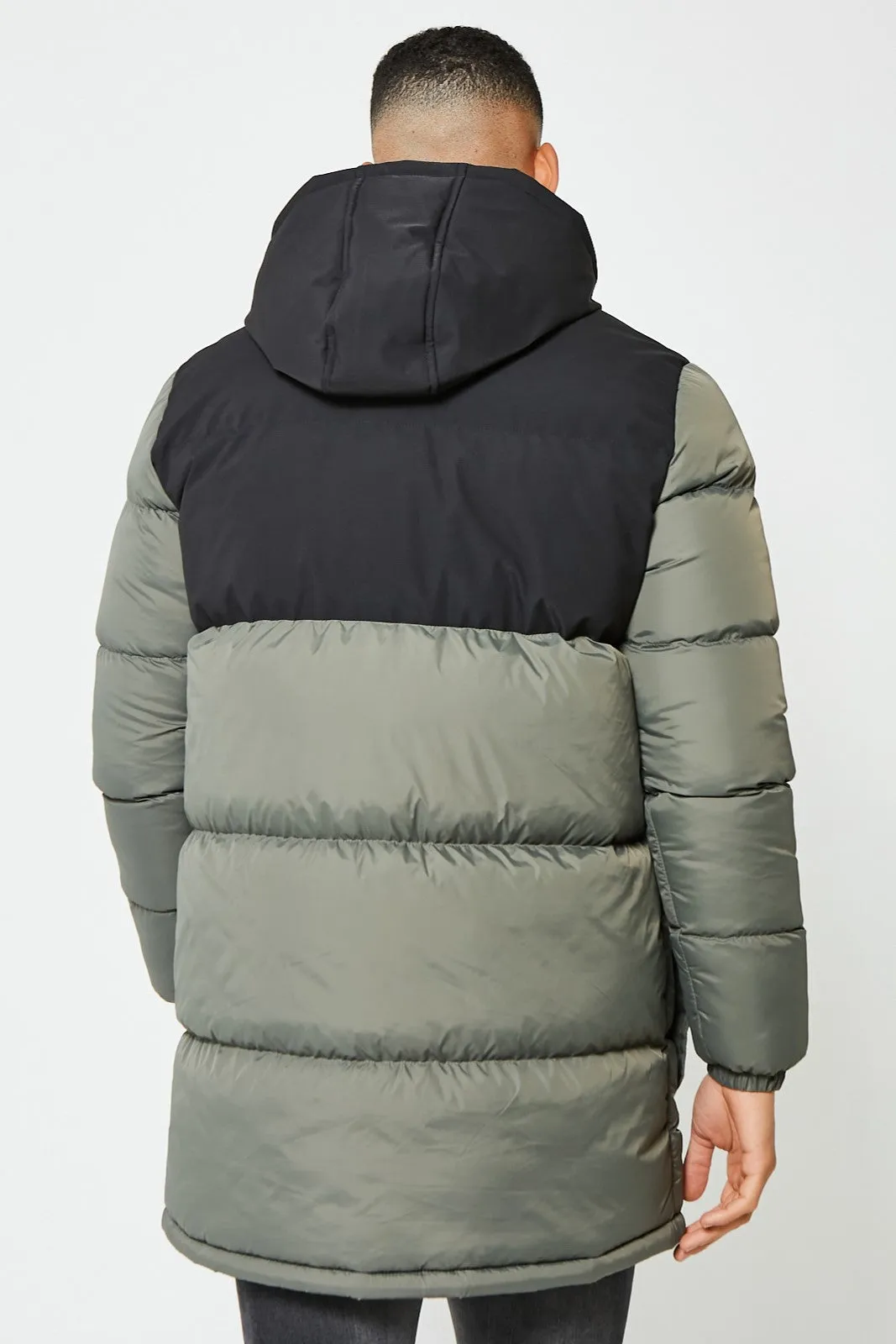 Newcastle Puffer Coat - Khaki/Black