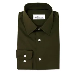 Olive Green Dress Shirt | The Lemongrass