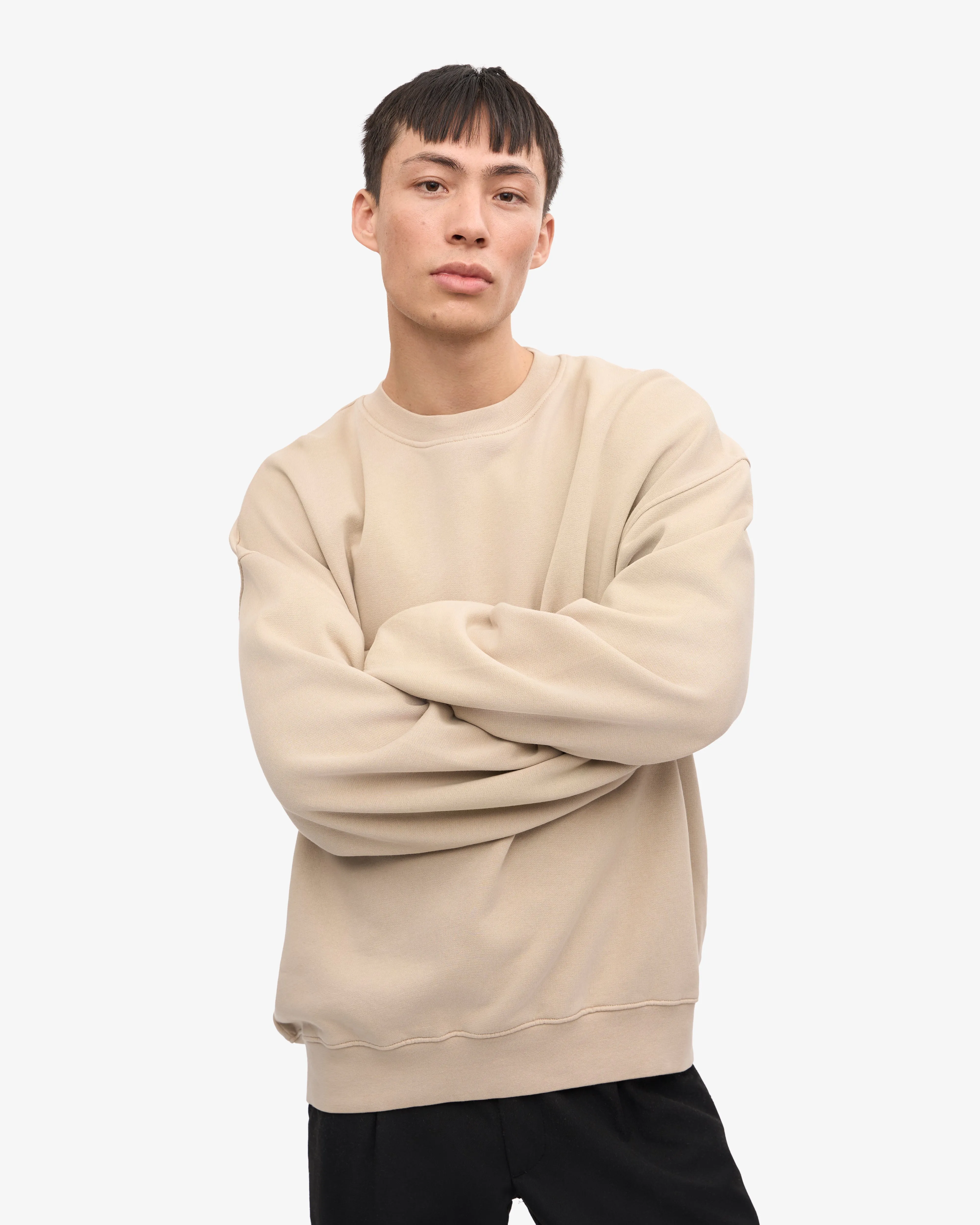 Organic Oversized Crew - Oyster Grey