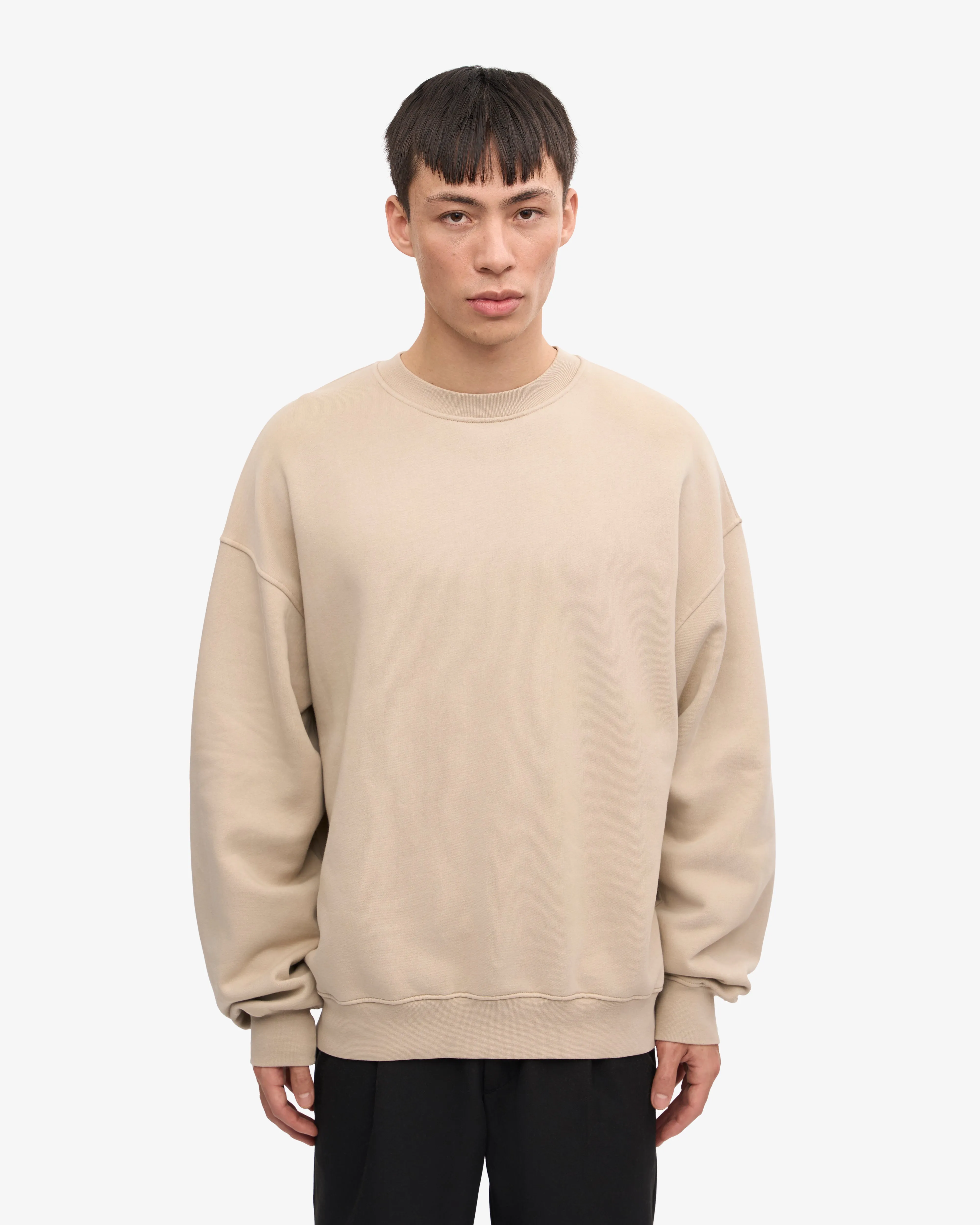 Organic Oversized Crew - Oyster Grey