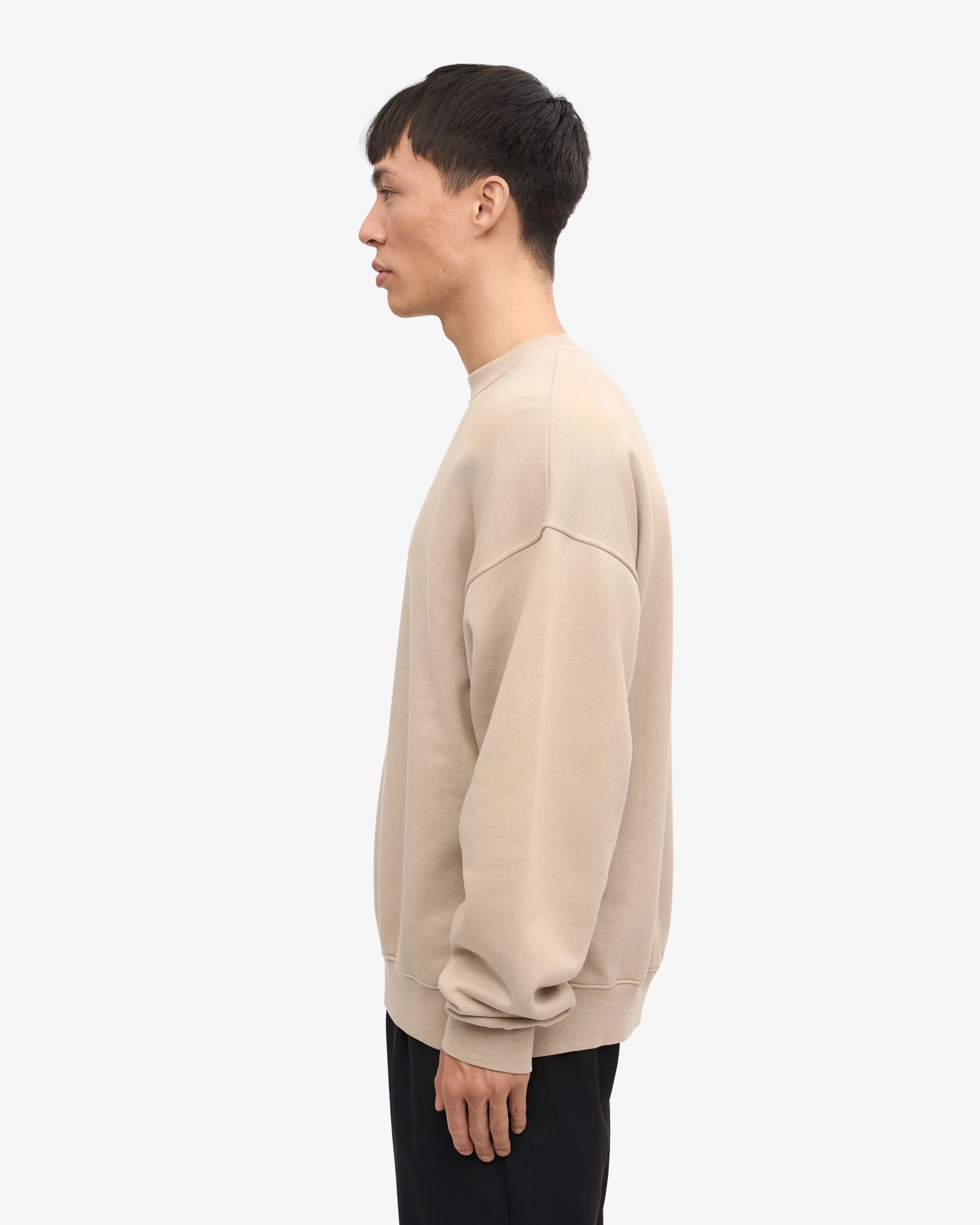 Organic Oversized Crew - Oyster Grey