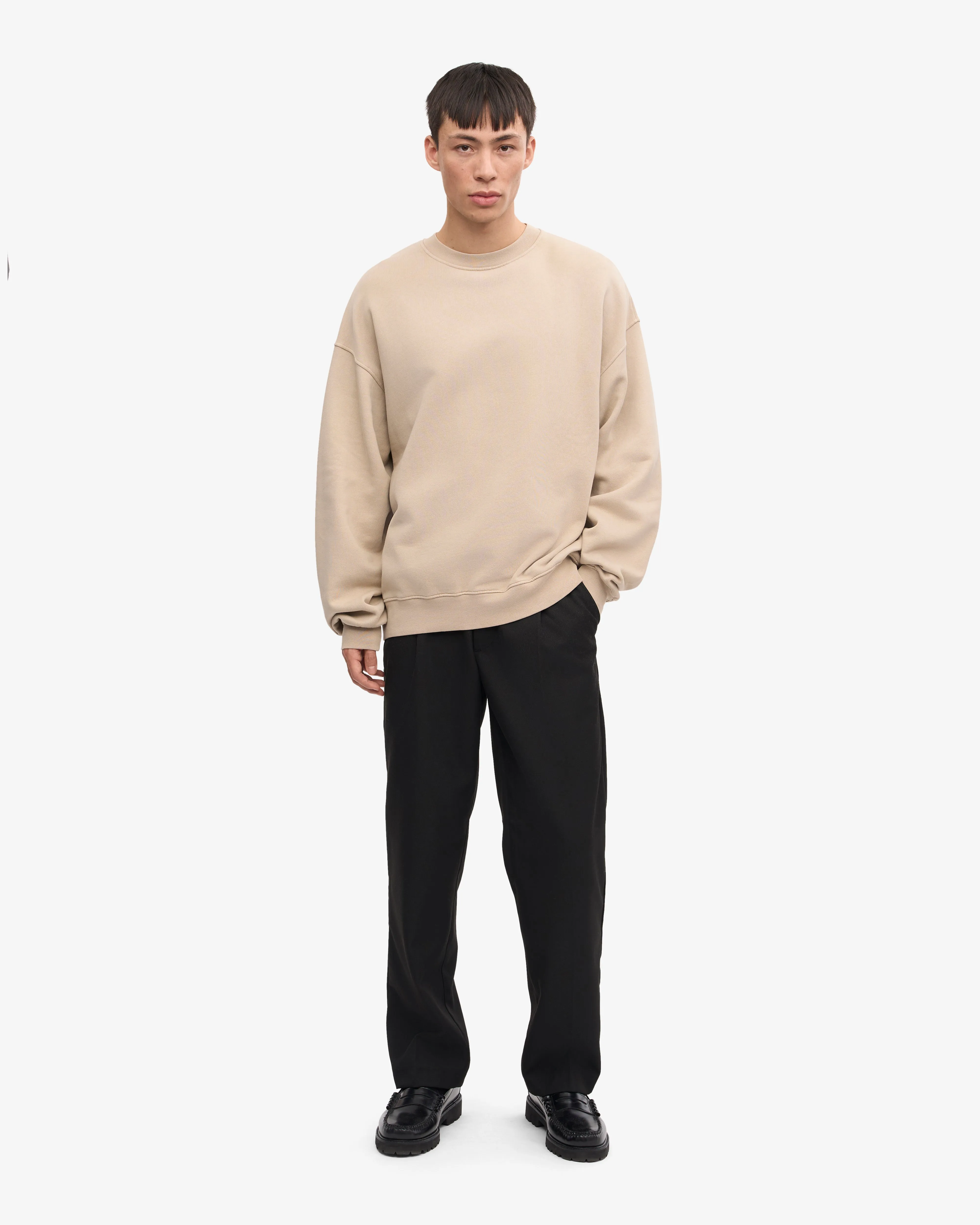 Organic Oversized Crew - Oyster Grey