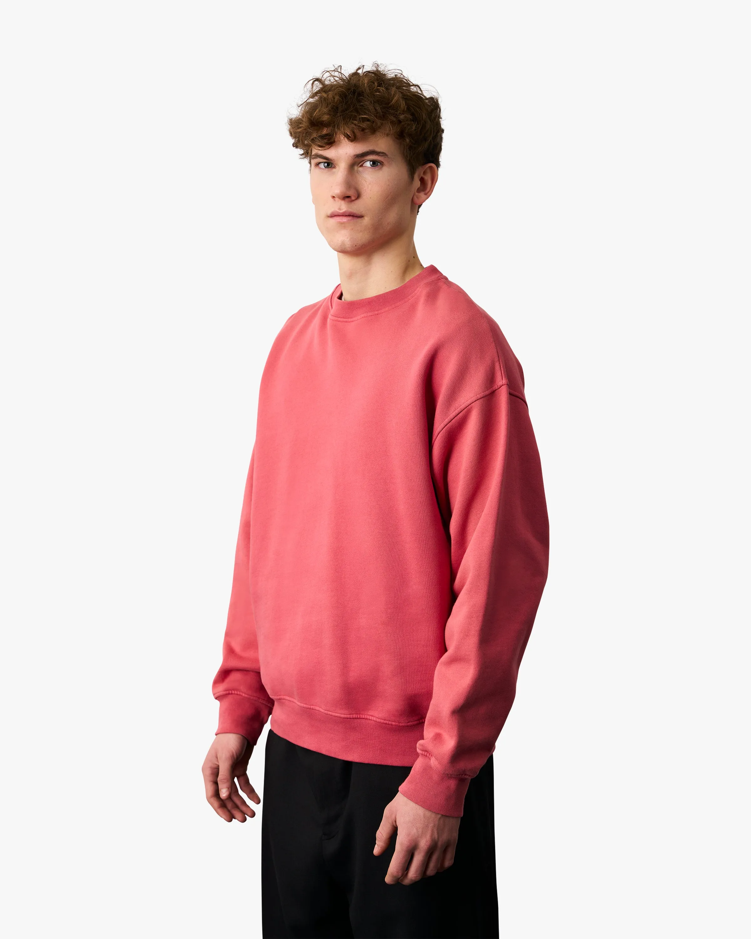 Organic Oversized Crew - Raspberry Pink