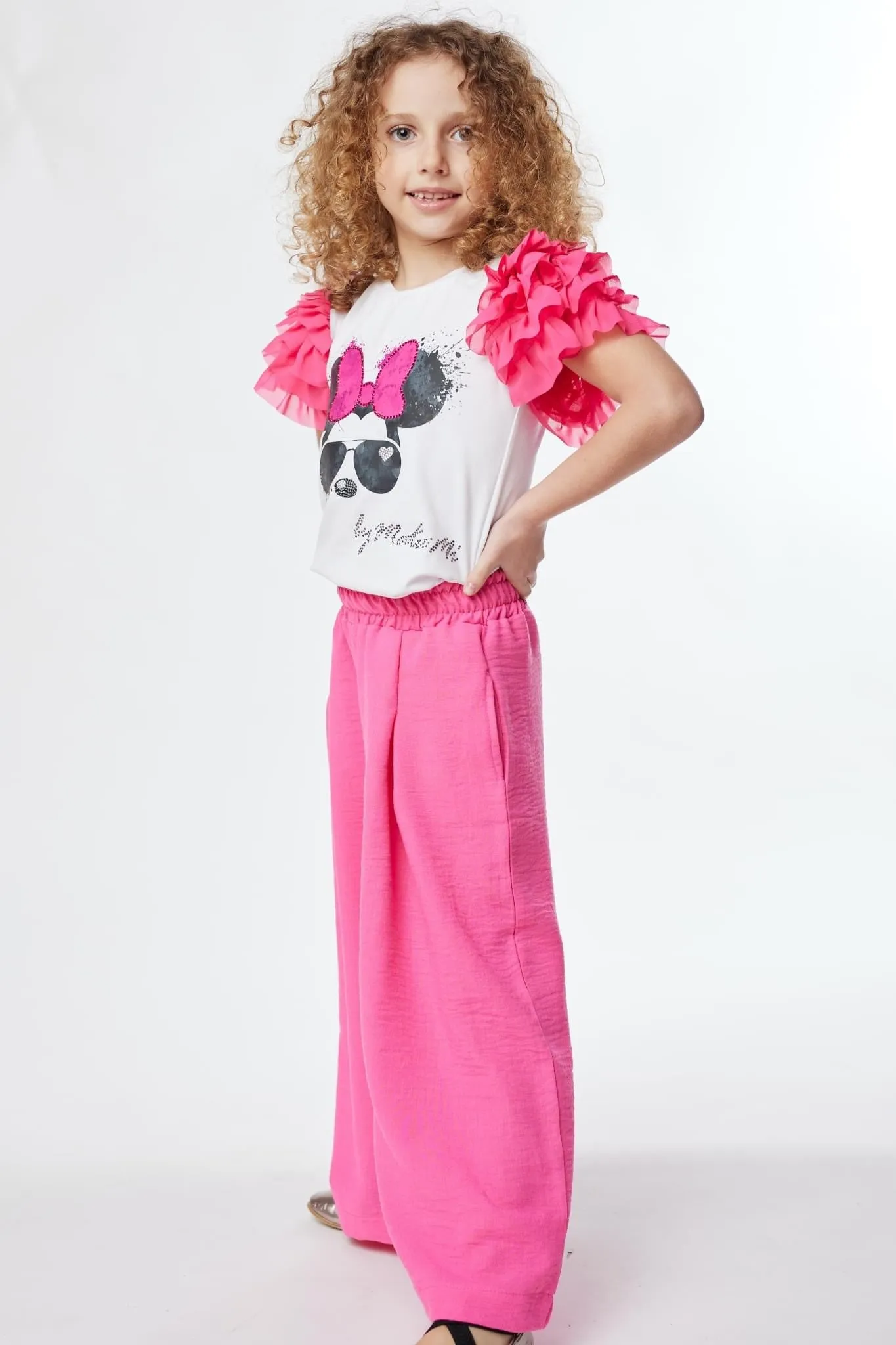 Pink culottes pants