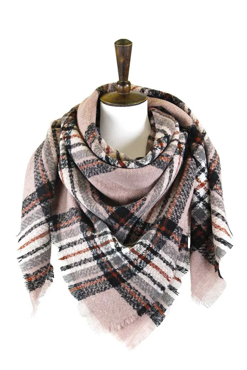 Plaid Square Blanket Scarf