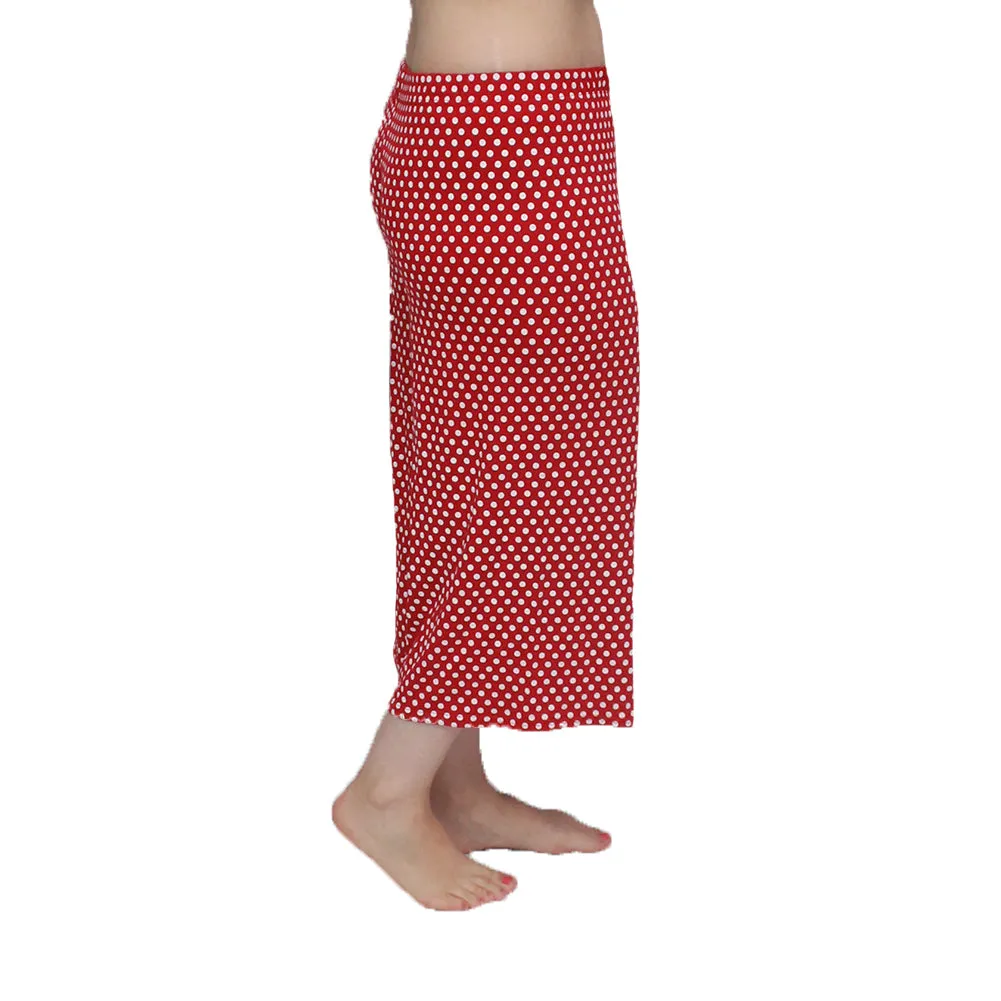 Polka Dot Elastic Waist Culottes - PLUS SIZE