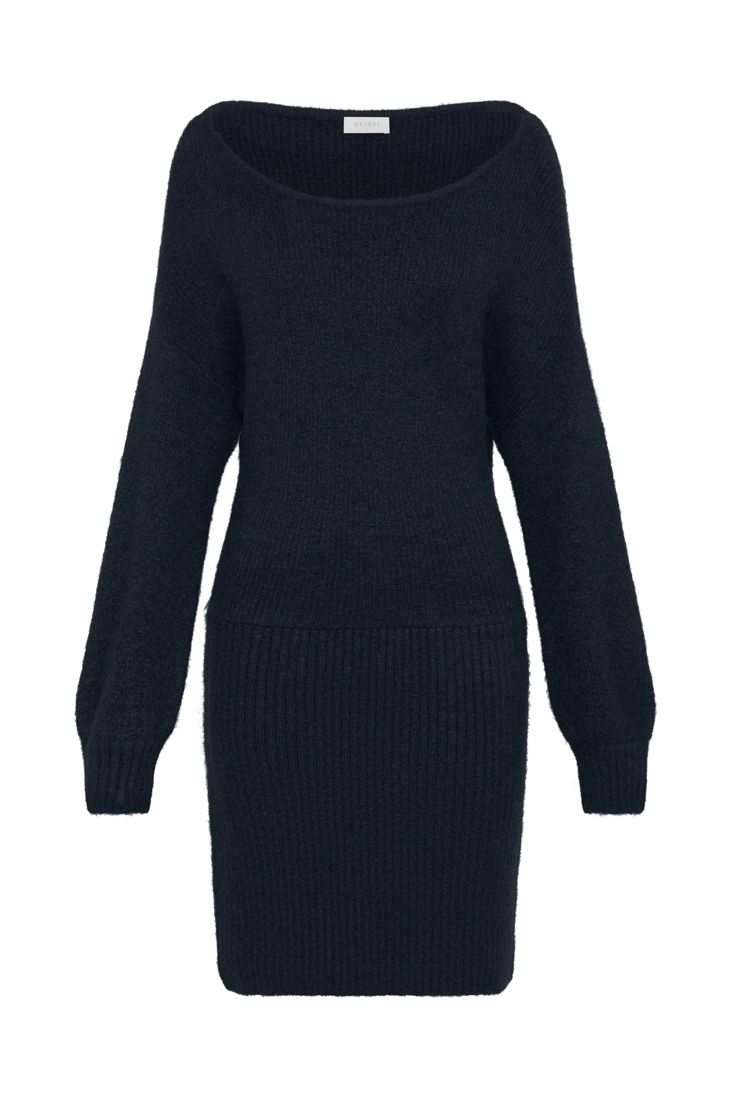 Rafferty Boat Neck Knit Mini Dress - Navy