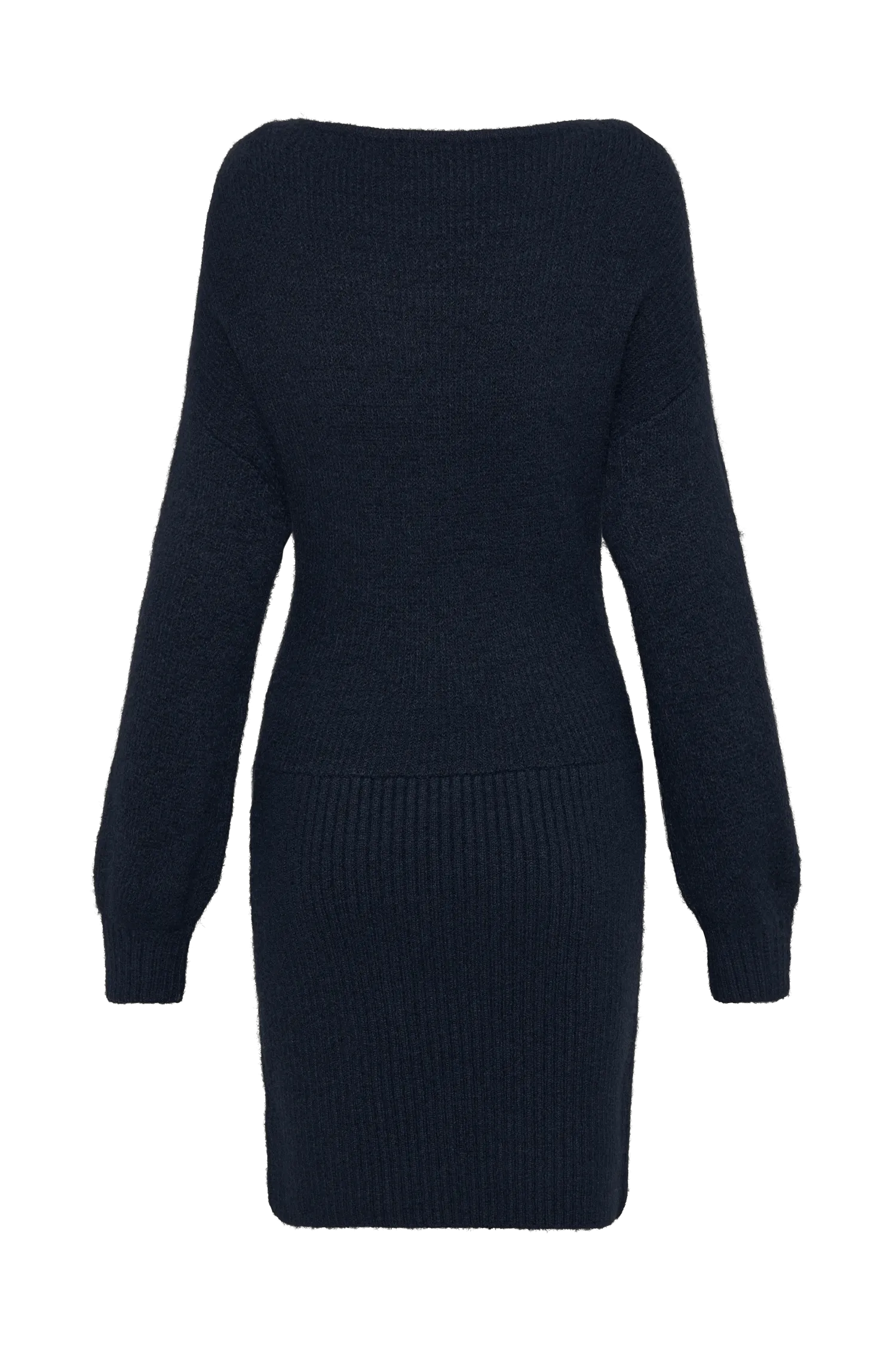 Rafferty Boat Neck Knit Mini Dress - Navy