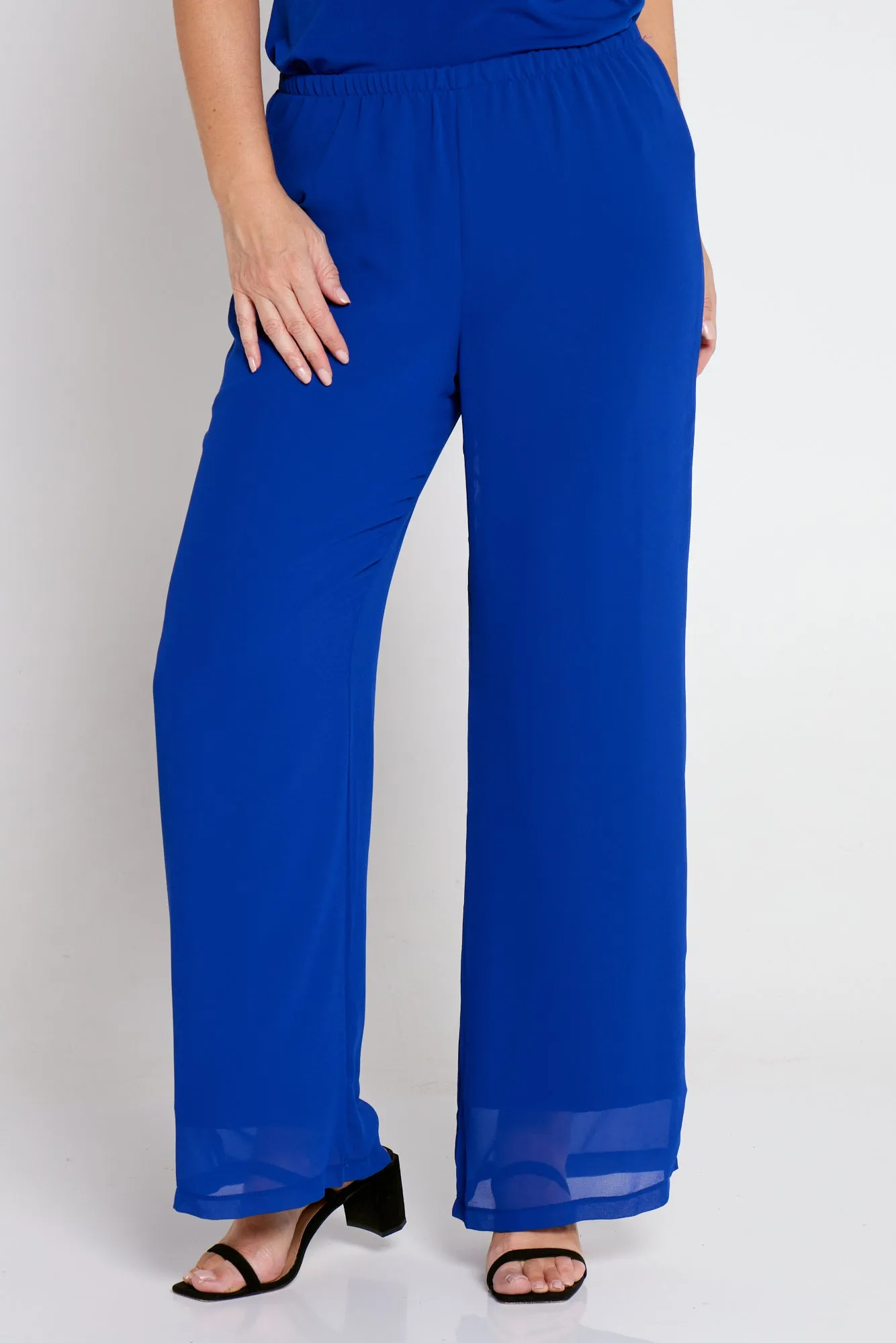 Rendezvous Chiffon Pants - Royal