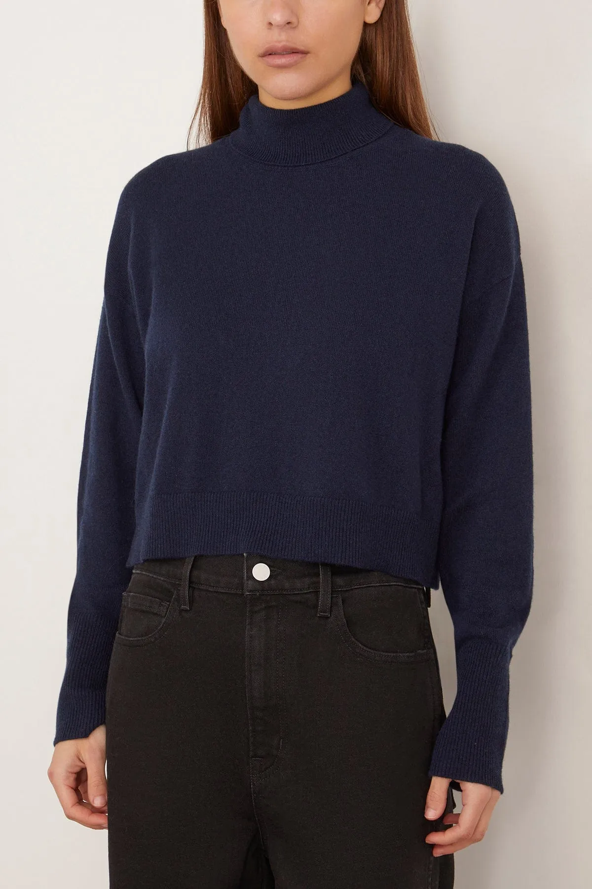 Sable Turtleneck Sweater in Midnight Navy