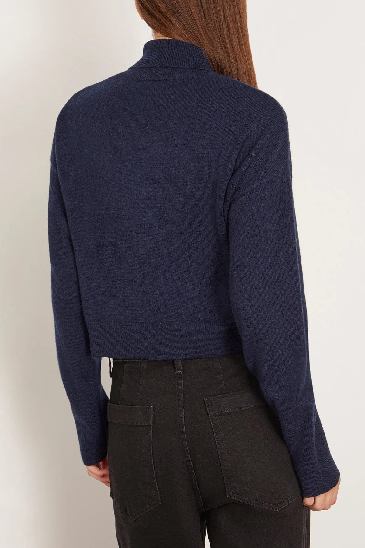 Sable Turtleneck Sweater in Midnight Navy