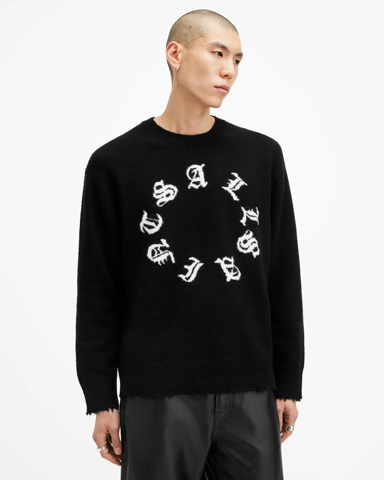 Scripture Gothic Jacquard Logo Jumper