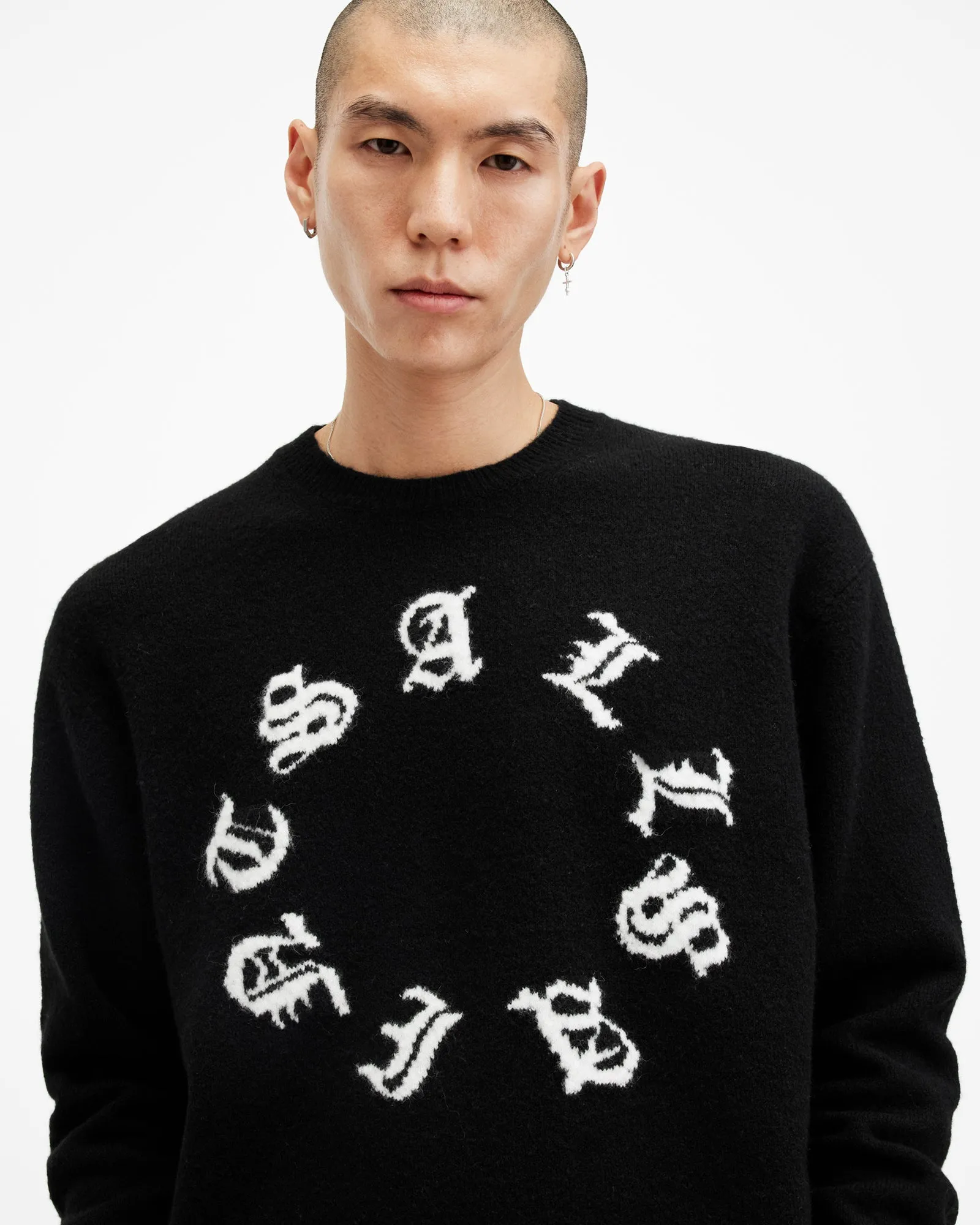 Scripture Gothic Jacquard Logo Jumper