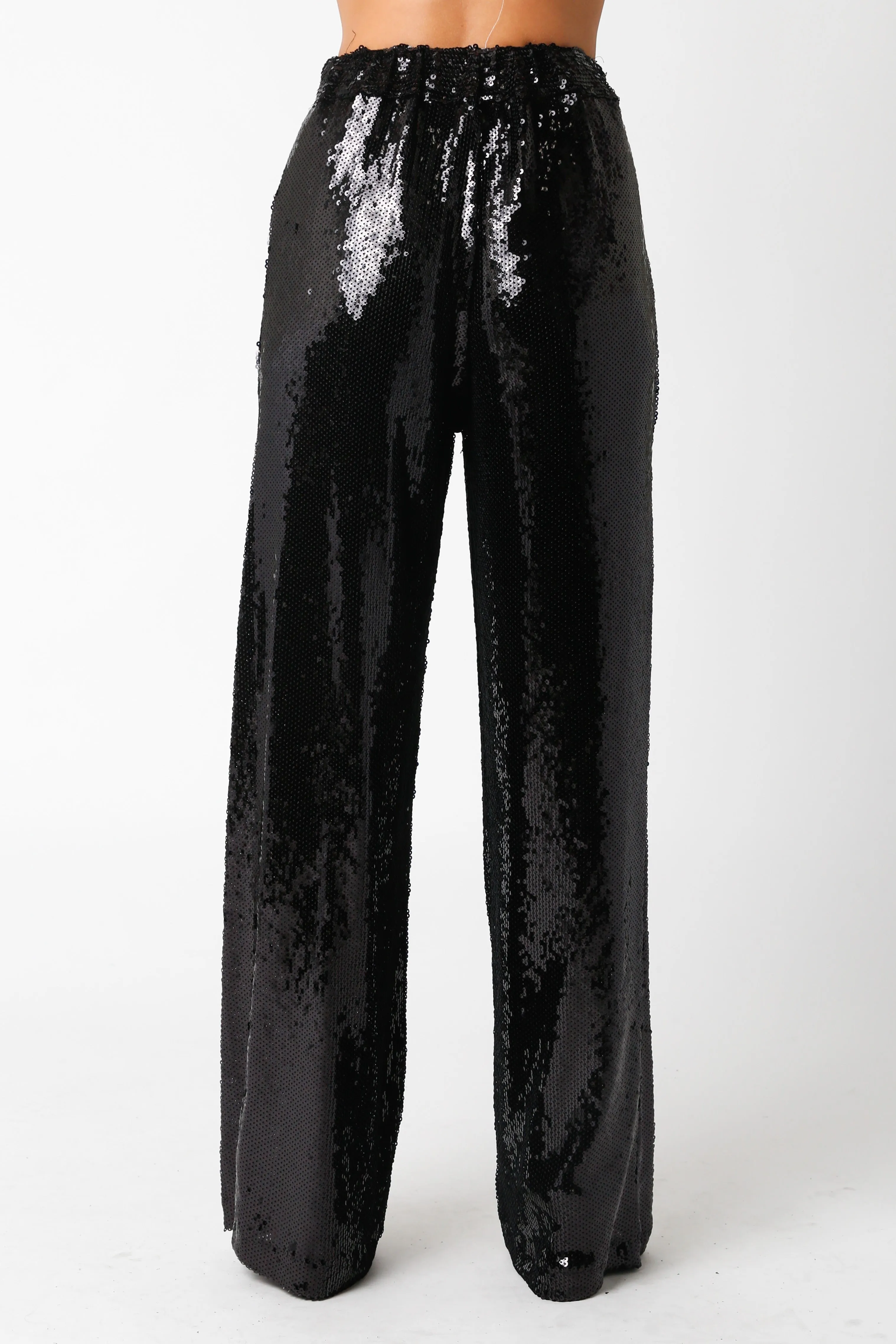 Sequin Pants Black