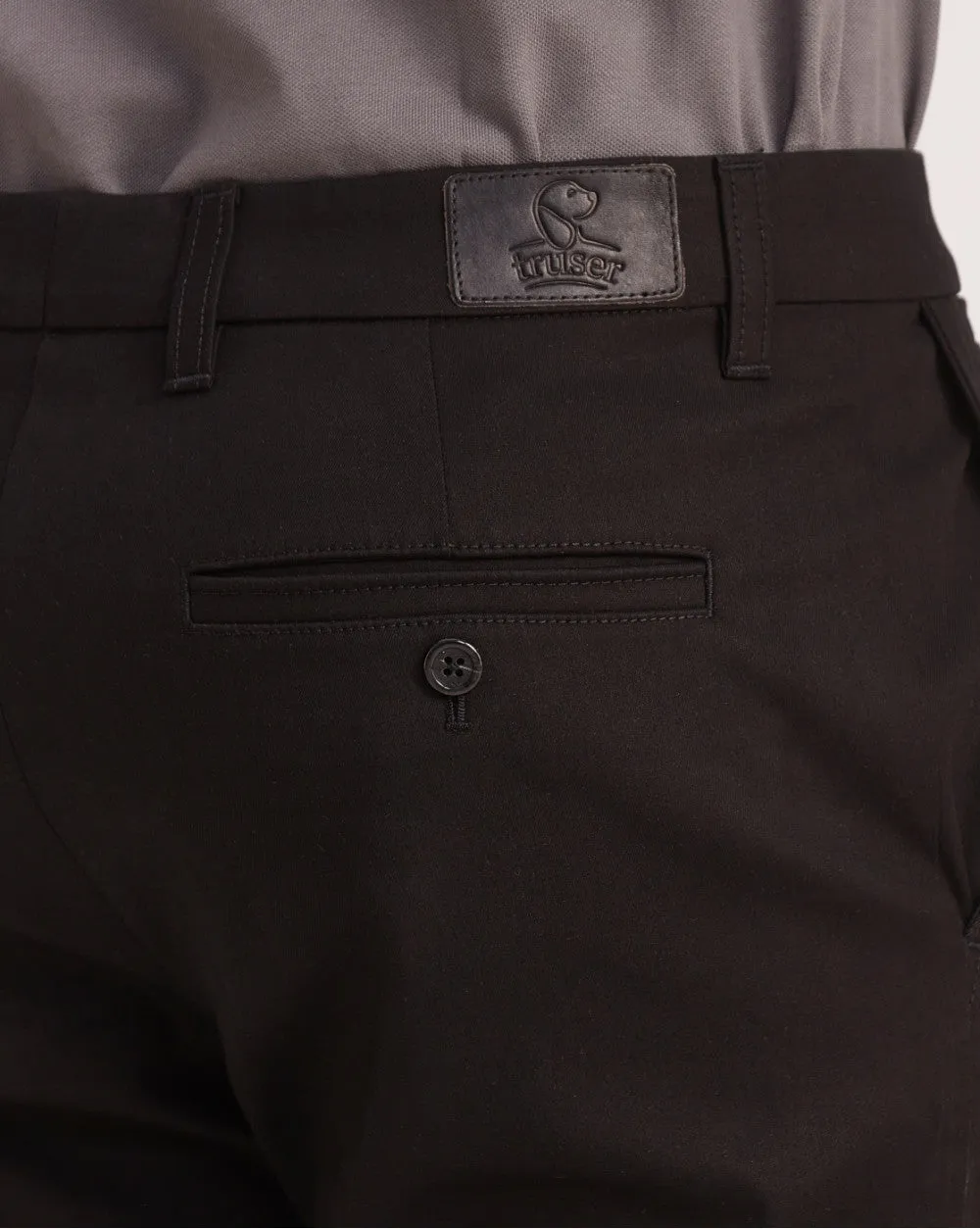 Slim Fit Luxe Chinos - Jet Black