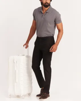 Slim Fit Luxe Chinos - Jet Black