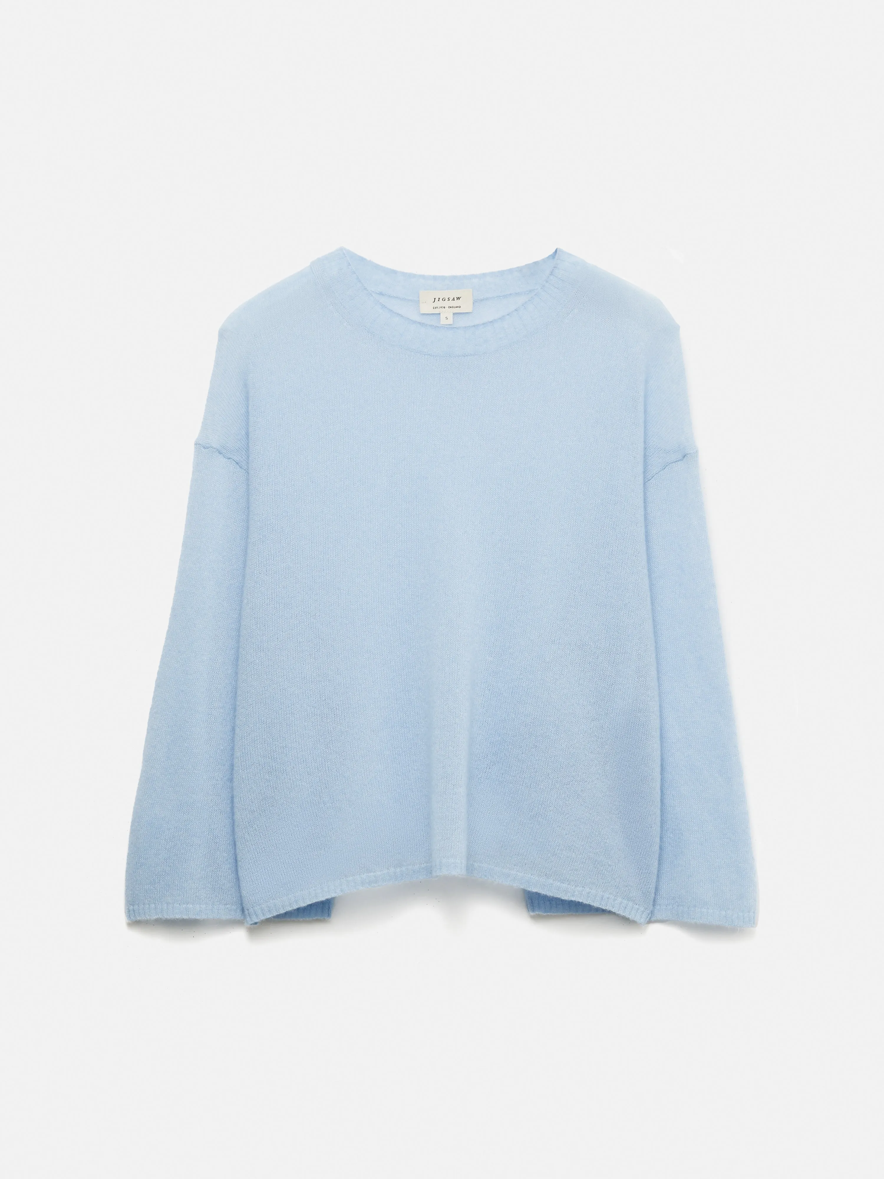 Soft Gauzy Knit T-shirt | Light Blue