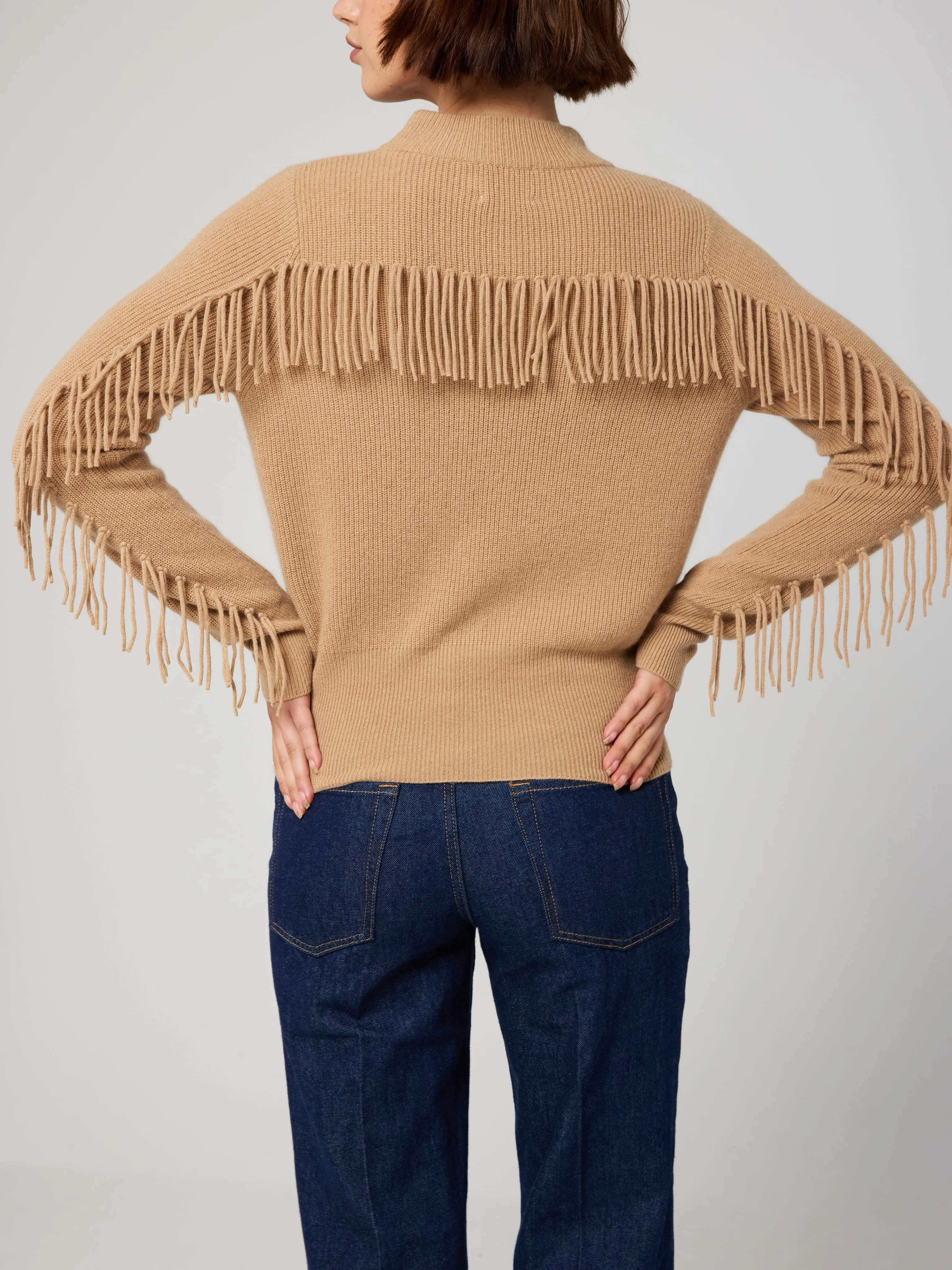 Sophia Fringe Cashmere Knit