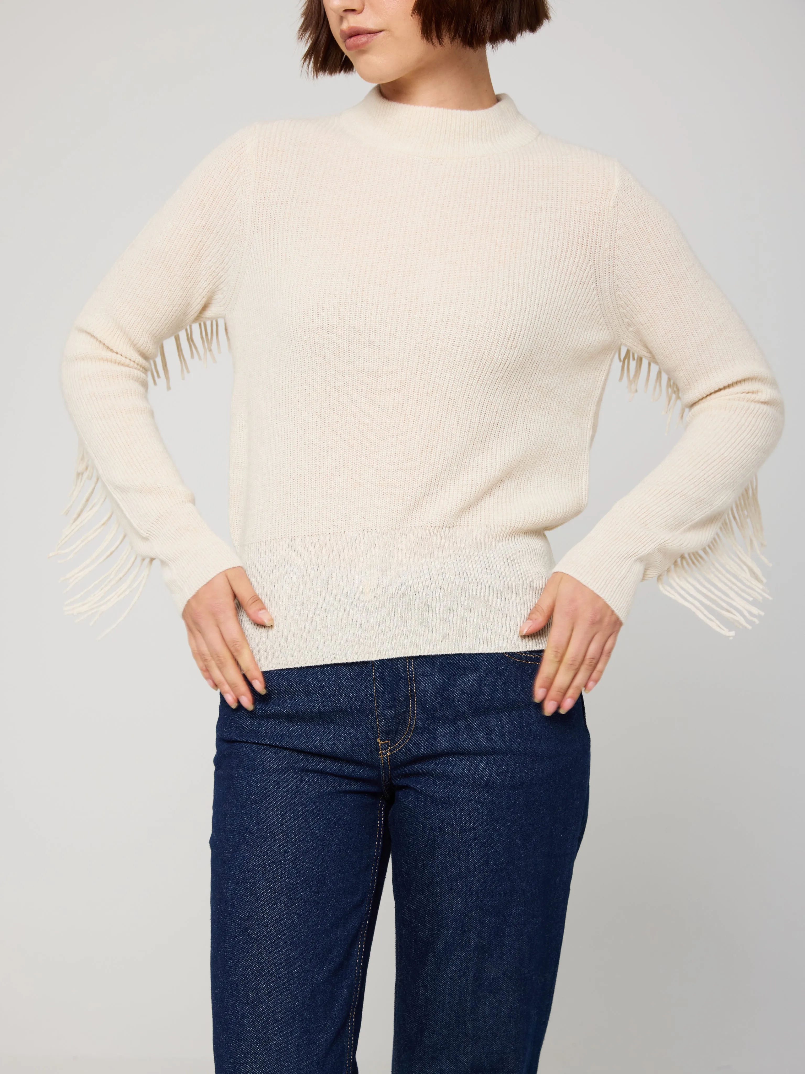 Sophia Fringe Cashmere Knit