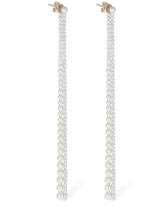 Sophie Bille Brahe   14kt &amp; Pearl Promenade de perles earring 