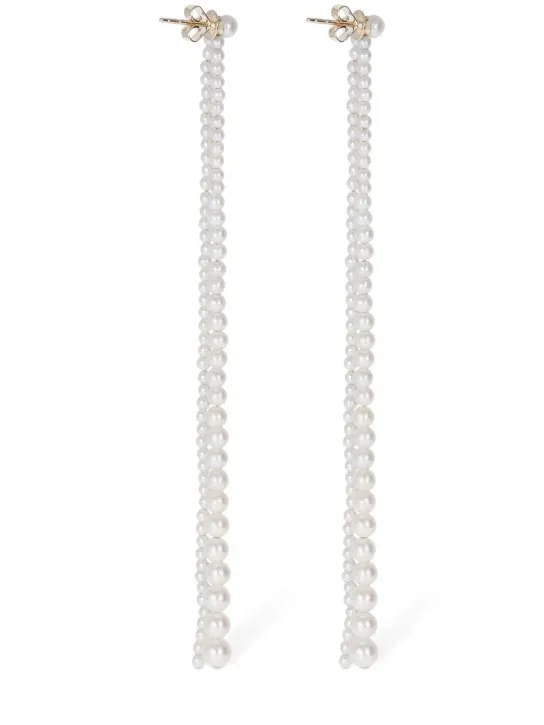 Sophie Bille Brahe   14kt &amp; Pearl Promenade de perles earring 