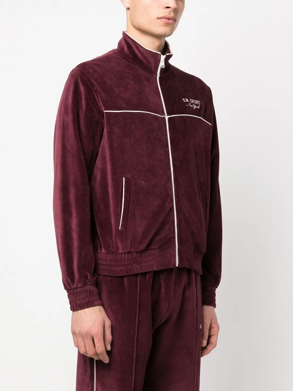 SR Sport velour track jacket