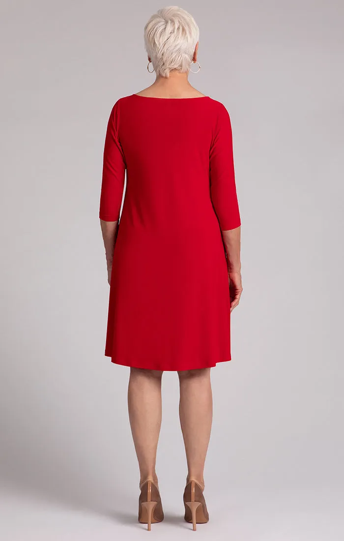 Sympli Nu Trapeze Dress Plus Size - Poppy