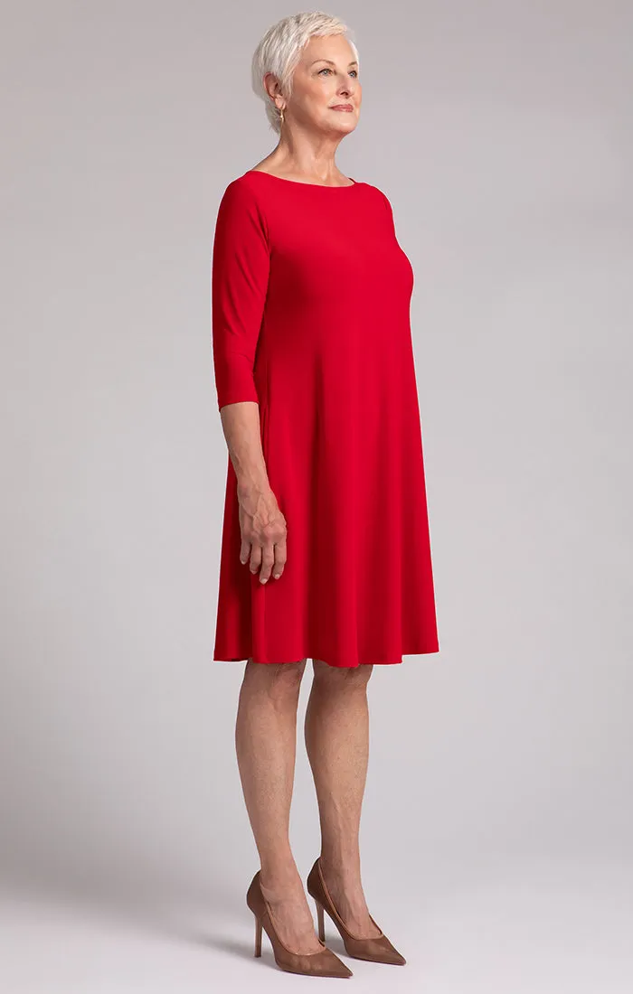 Sympli Nu Trapeze Dress Plus Size - Poppy