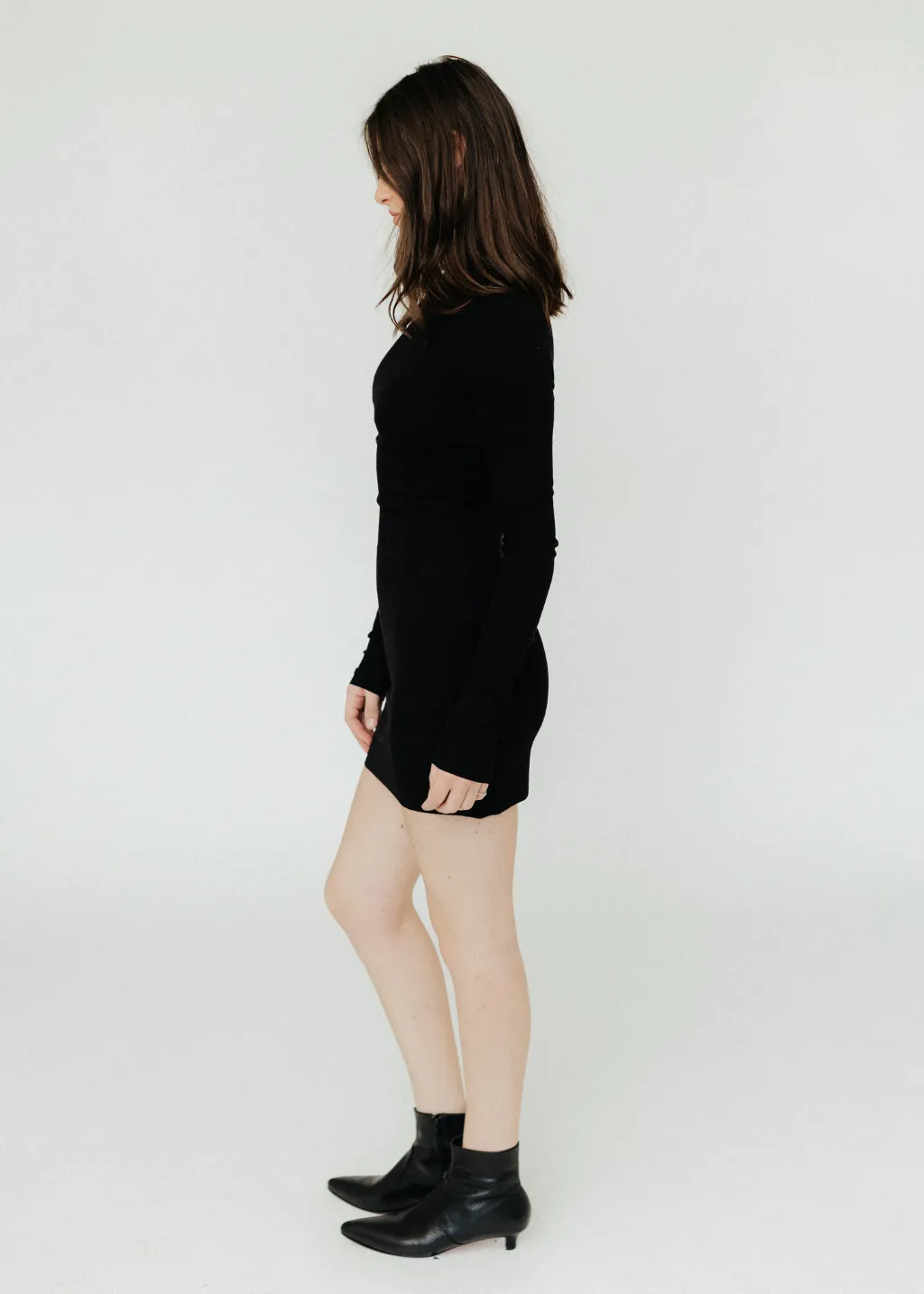 Éterne Long Sleeve Turtleneck Dress Mini