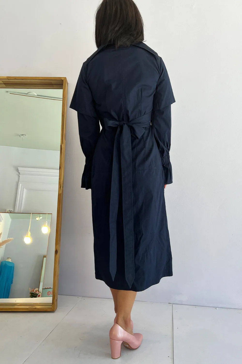 Thebe Magugu- Utility Shirtdress: Navy