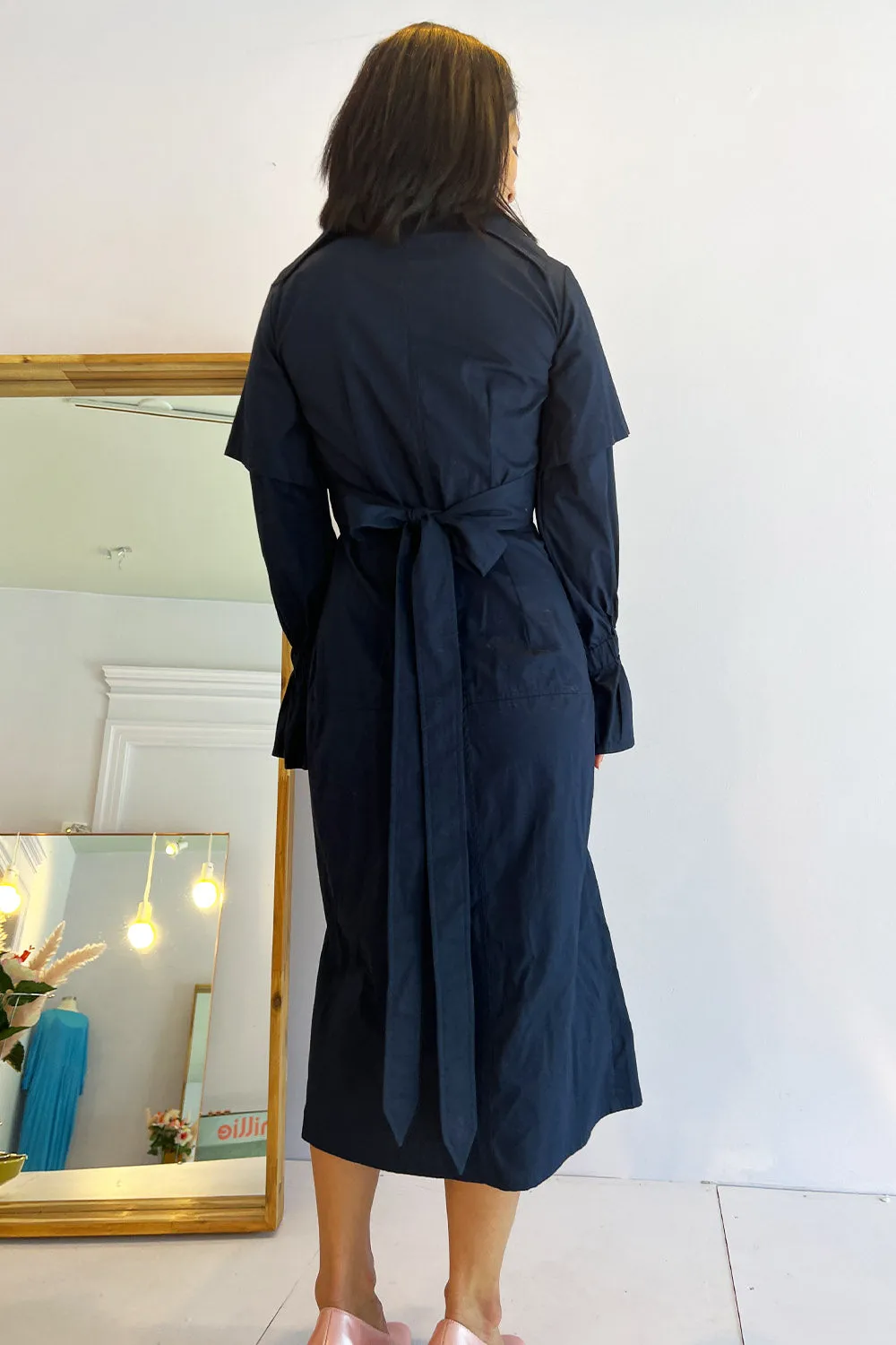 Thebe Magugu- Utility Shirtdress: Navy