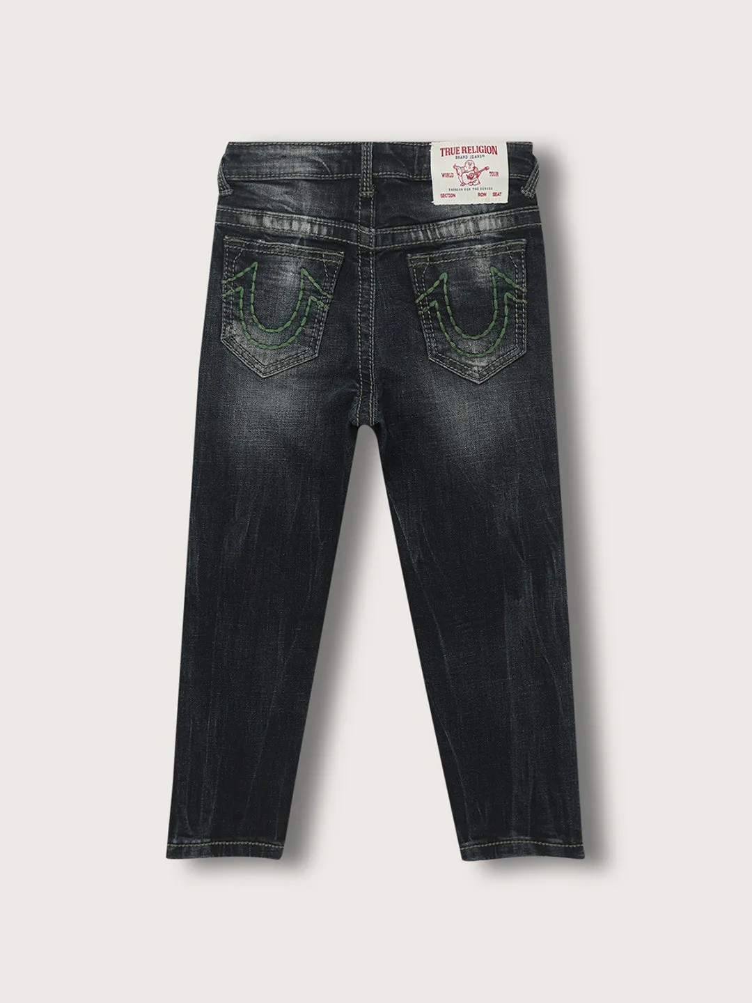 True Religion Boys Washed Effect Jeans 0 Fit Dark Blue Mid Rise