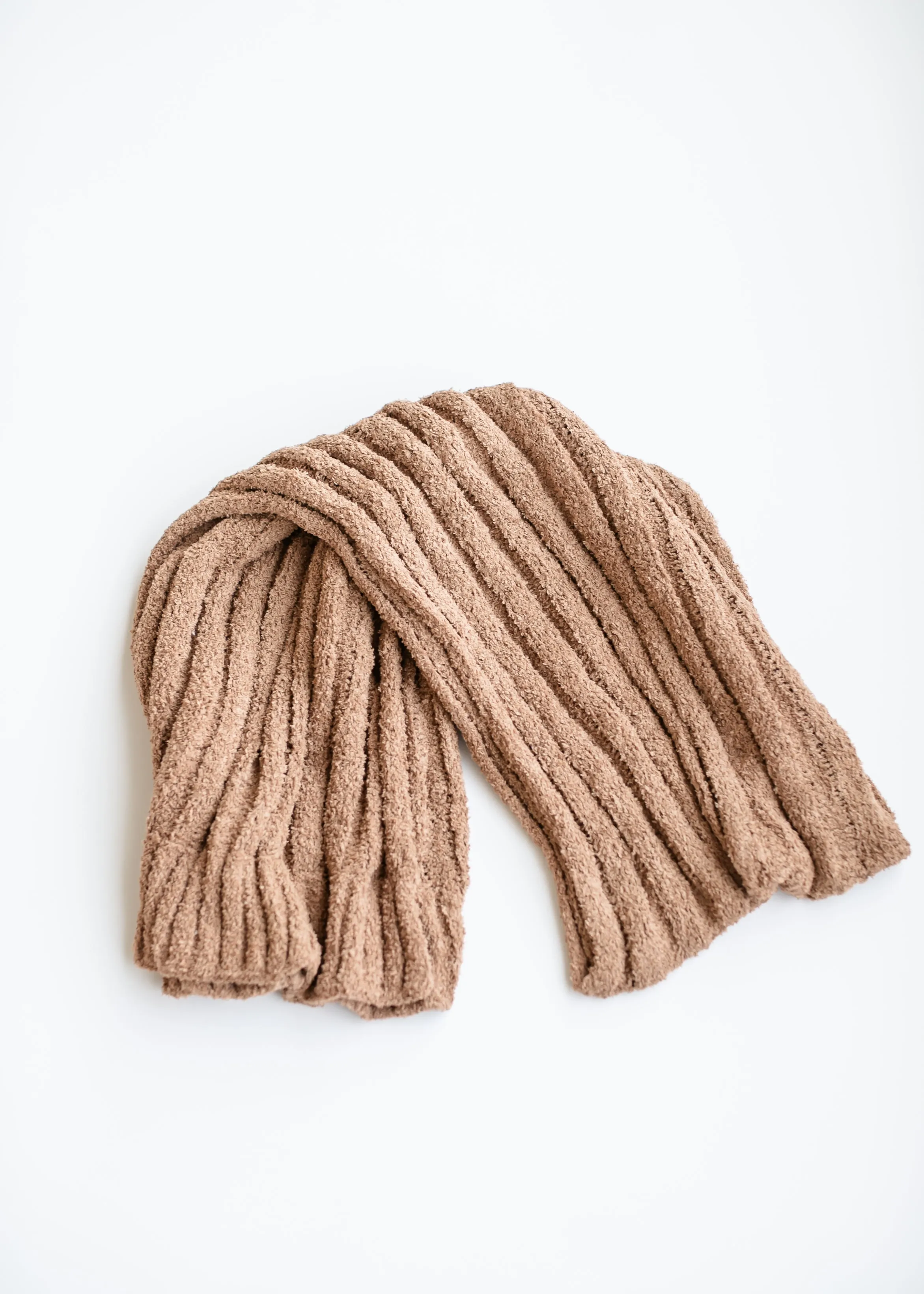 Ultra Soft Boucle Vertical Knit Scarf - FINAL SALE