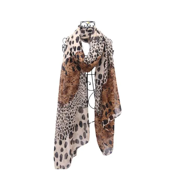 Velvet Shawl Leopard Scarf Wrap