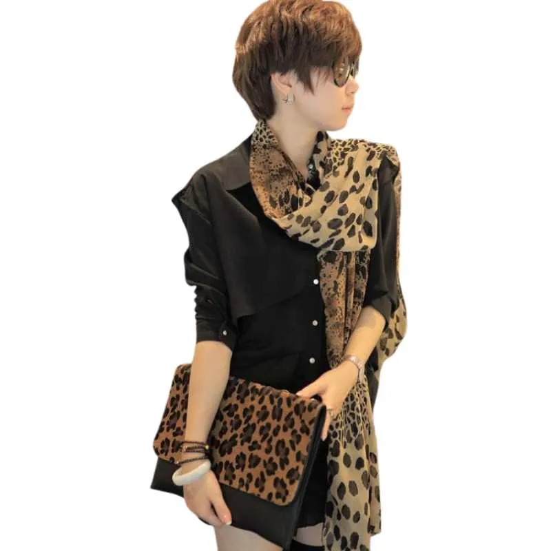 Velvet Shawl Leopard Scarf Wrap