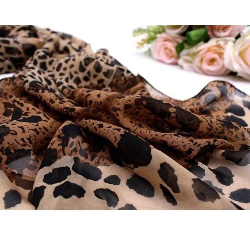 Velvet Shawl Leopard Scarf Wrap