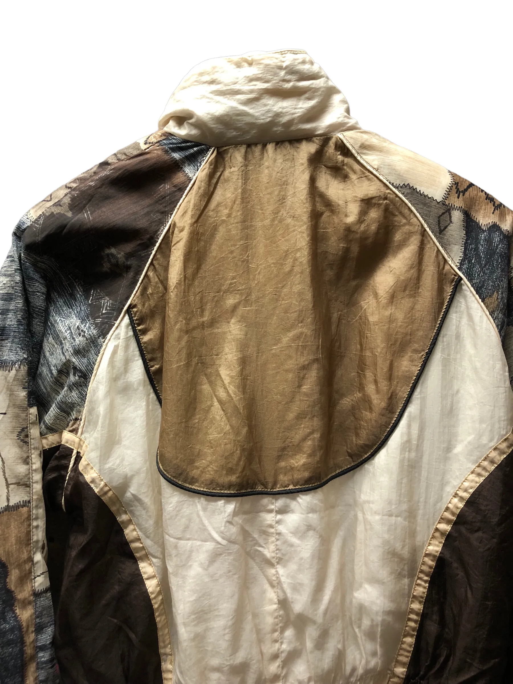 Vintage Cream/Black Windbreaker Jacket