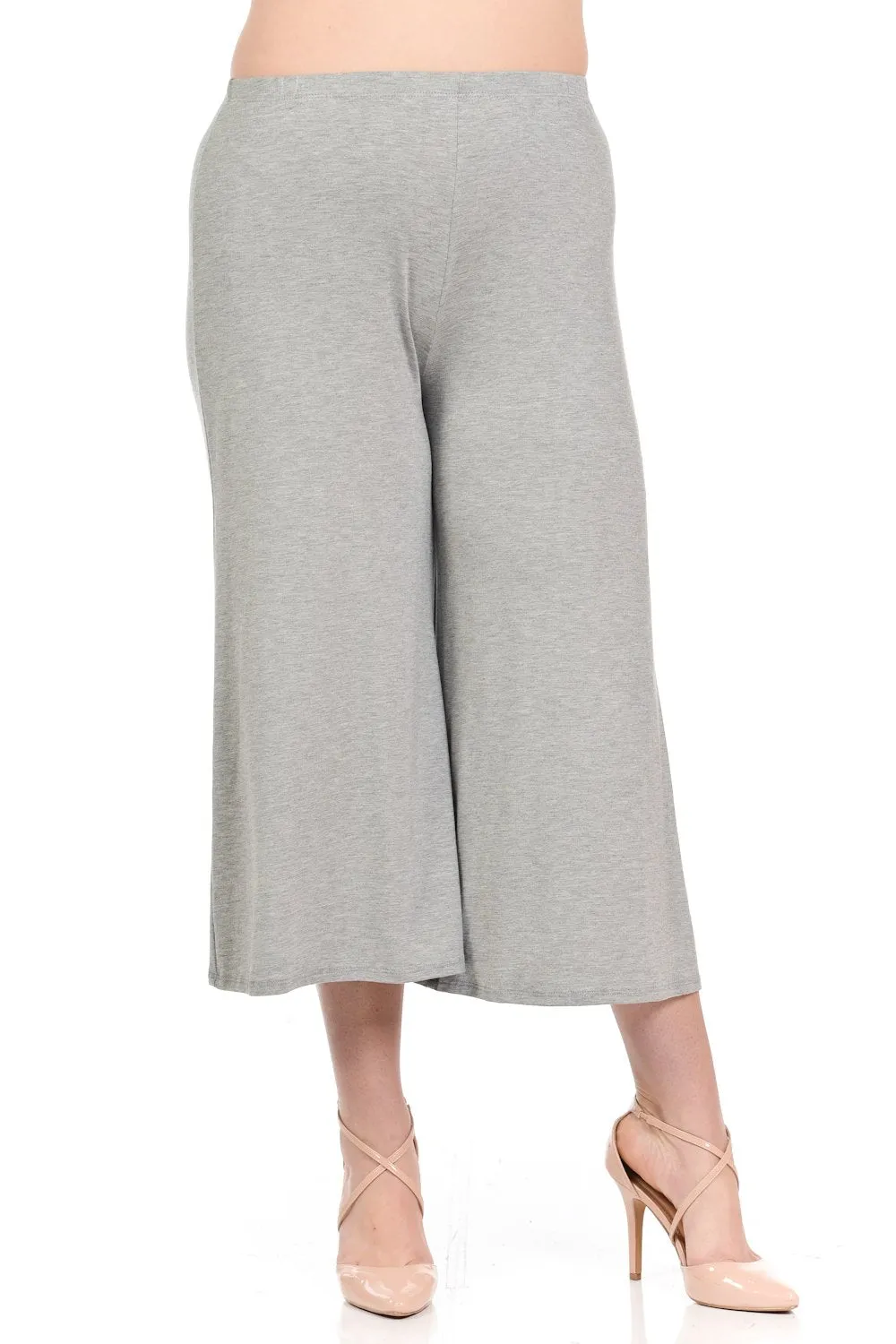 Wide Leg Crop Culottes Plus Size