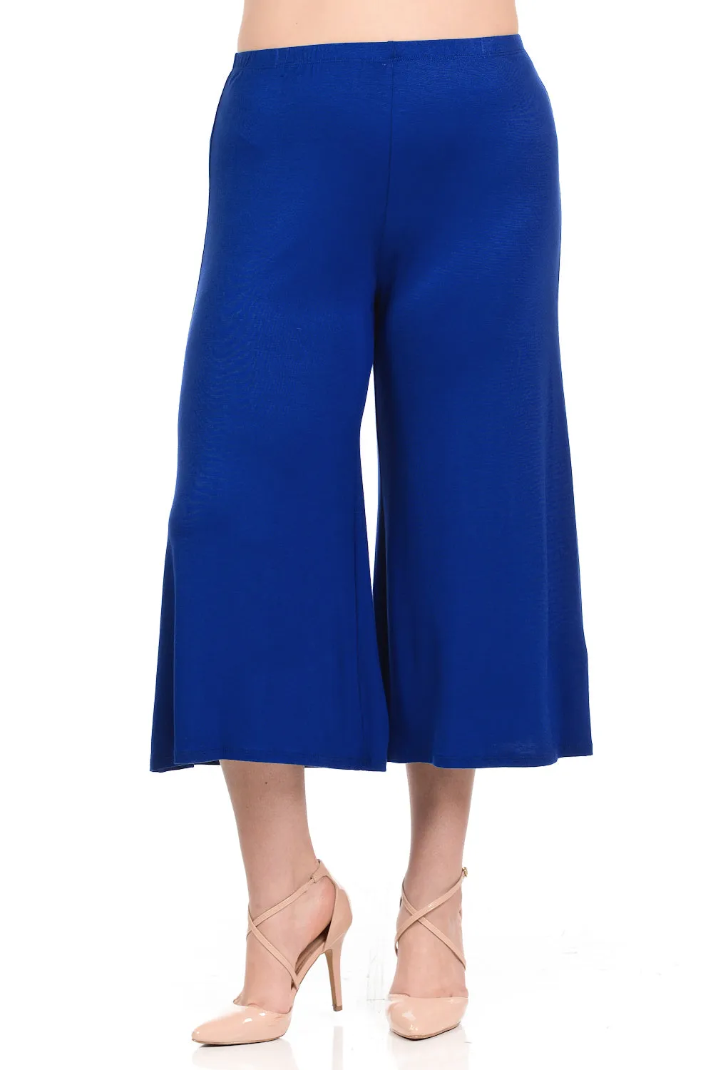 Wide Leg Crop Culottes Plus Size