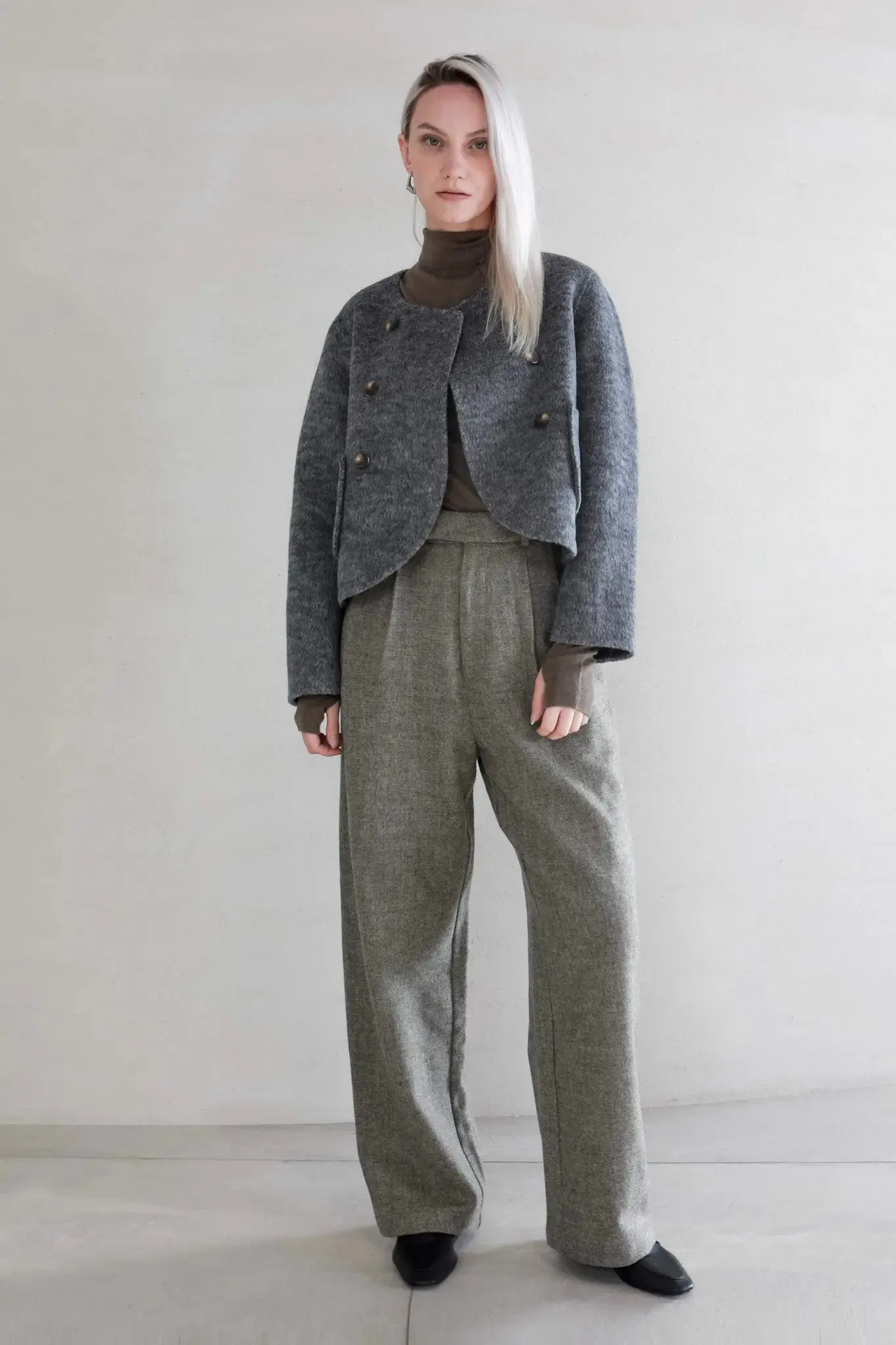 Wide Leg Wool Dress Pants