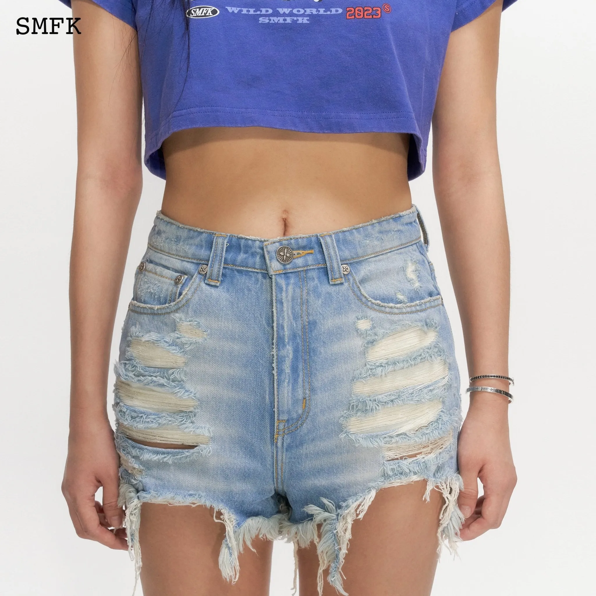 Wild World Short Blue Jeans