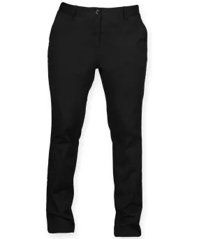 Womens stretch chinos | Black