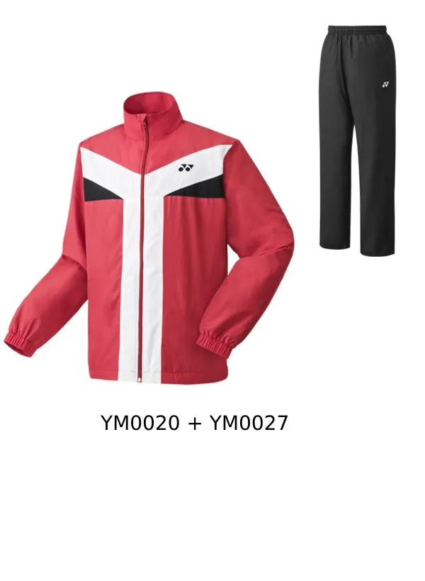 Yonex Warm-Up Tracksuit Sunset Red Jacket/Black Pants