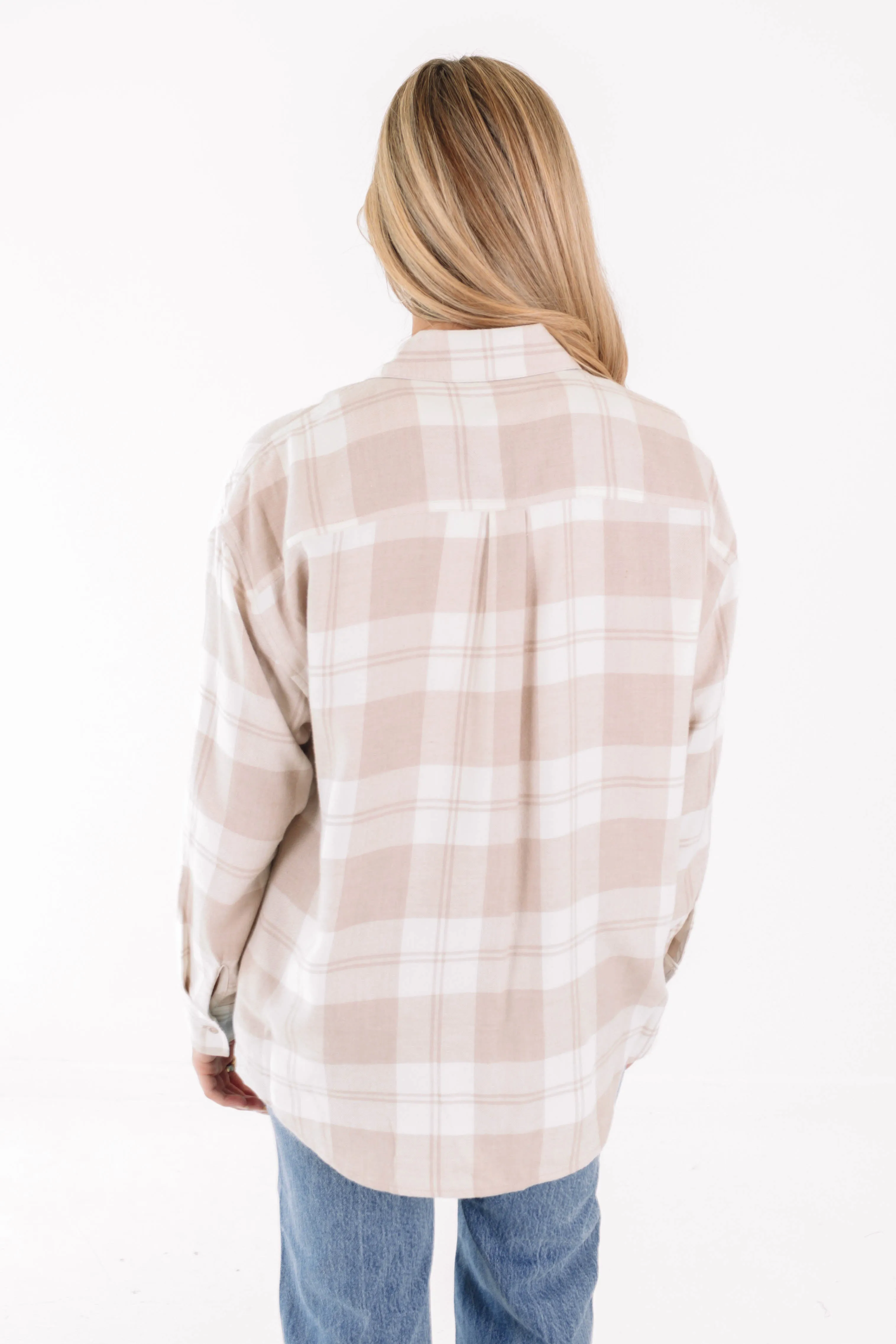 Z Supply River Plaid Button Up - Putty